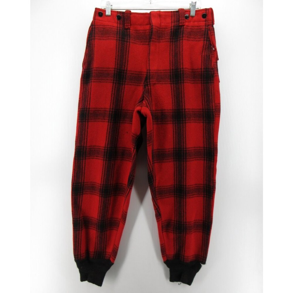 VINTAGE Sears Roebuck Co Pants 33X29 JC Higgins Hunting Mackinaw 50s 60s